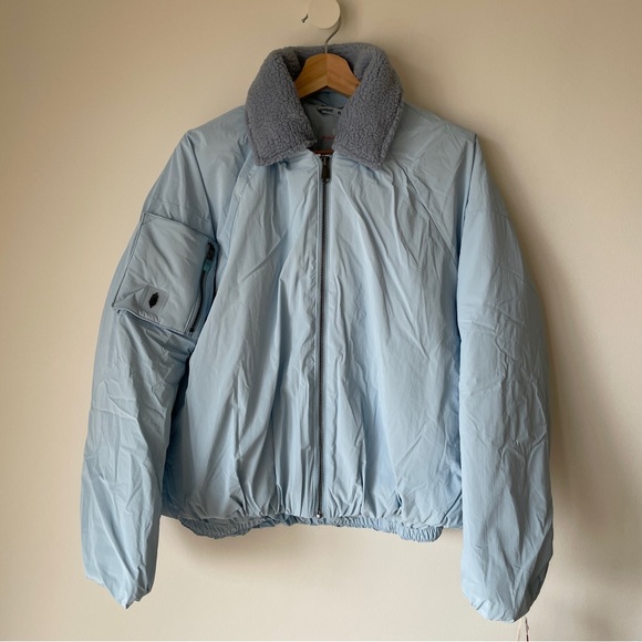 NEW Free People Outpost Bomber Jacket In Boardwalk Blue - Picture 9 of 16